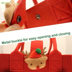 Sac cadeau de vacances populaire sacs-cadeaux de Noël avec poignées robustes pour enfants amis parents <span class=keywords><strong>voisins</strong></span> taille personnalisée sac de friandises en feutre - Product Image 4