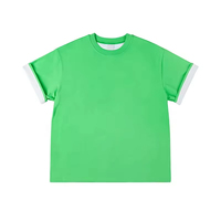 T-shirt uni surdimensionné personnalisé, 100% coton, motif uni, t-shirt pour homme, t-shirts unisexes réversibles, été