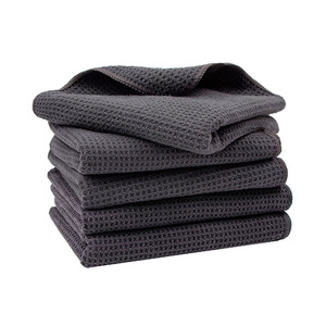 Serviette de lavage de voiture en microfibre, tissage gaufré, séchage rapide, couleur personnalisable, motif en treillis pour le nettoyage des véhicules - Product Image 1