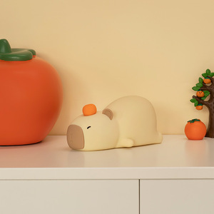 Cadeau d'anniversaire décor à la maison couché Capybara veilleuse pour enfants drôle cadeaux d'anniversaire Portable Squishy Rechargeable Dimmable - Product Image 5