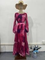 2025 Eid en mousseline de soie robe de soirée musulmane femmes Ramadan imprimé Abaya longue Boho Robe maroc Vestidos Largos dubaï Robe grande taille