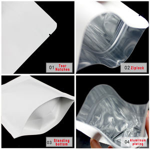 ถุงกระดาษคราฟท์สีขาวขนาด 13*18.5+4 ซม. พร้อมซับในฟอยล์อะลูมิเนียม ปิดผนึกเองได้ เป็นมิตรกับสิ่งแวดล้อม สำหรับบรรจุภัณฑ์ชาดำ ซูชิ และเยลลี่ ขายส่ง - Product Image 3