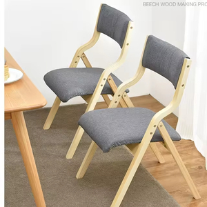 כרית פשתן איכותית, קלת משקל ונושמת, רגלי עץ מלא נגד החלקה ומסגרת מתקפלת עם תמיכה ארגונומית - Product Image 1