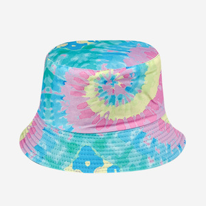 Unisex Poly Cott Wales Utility Order Soft Jaquemus Festival Blue Printed Bucket Hat - Product Image 4