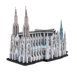 Kit de modèle de la cathédrale de Saint-Patrick <span class=keywords><strong>Piececool</strong></span>, modèle en métal artisanal, puzzle en métal <span class=keywords><strong>3D</strong></span>, cadeau de Noël pour adultes - Product Image 3