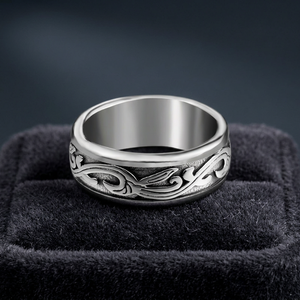 Anillos de Compromiso y Matrimonio Ovalados de Acero Inoxidable con Baño de Oro Rosa, Modernos y Personalizados para Hombre, de UM Jewelry, para Uso Diario y Regalo - Product Image 5