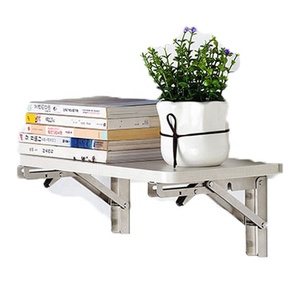 Supports d'étagère muraux en acier inoxydable pliables en forme de L, réglables, procédé d'estampage personnalisable - Product Image 6