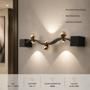 Applique murale LED acrylique moderne, CCT sélectionnable, décorative intérieure, éclairage haut et bas, pour chambre, salon, couloir - Product Image 2
