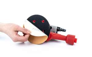 أقراص صنفرة ذهبية متوسطة الحجم 5 بوصات بـ 8 ثقوب للتعليق في السوبر ماركت، ورق صنفرة للاستخدام في السيارات والخشب، 10 قطع/صندوق - Product Image 5