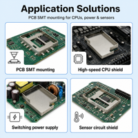 Kotak Pelindung EMI RF EMC, Penutup Komponen PCB, Bingkai yang Dapat Disolder untuk Modul Elektronik, Sinyal, OEM, ODM, Dapat Disesuaikan