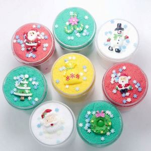 NUEVO 2019 Slime de Arcilla Colorido en Botella con Diseño de Reno, Papá Noel y Nube de Nieve, Juguetes Verdes de Navidad, Regalos DIY, Productos de Plastilina - Product Image 4