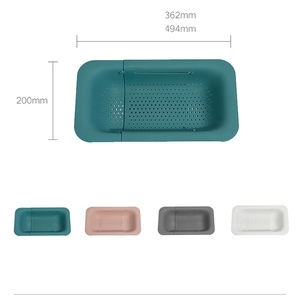 DD933 Escurridor de <span class=keywords><strong>Cocina</strong></span> Plegable para Verduras y Frutas, Rejilla Extensible para Escurrir Platos Cocinados, Cestas Colgantes para <span class=keywords><strong>Fregadero</strong></span> - Product Image 6