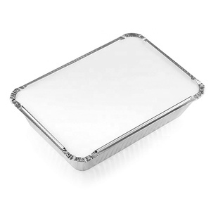 Teglie da Forno in Alluminio Usa e Getta di Alta Qualità con Coperchi, Contenitori Rettangolari in Alluminio OEM - Product Image 4