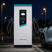 Station de charge rapide DC pour parcs photovoltaïques, chargeur rapide EV à double connecteur avec écran tactile, E-STOP, utilisation extérieure IP54