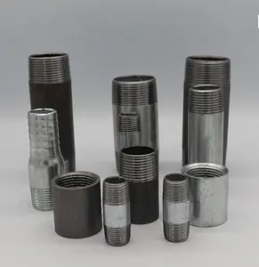 High Quality Factory Manufacturer All Screw Thread Pipe Nipple Galvanized Swage Nipple Black Printed Galvanized Nipple