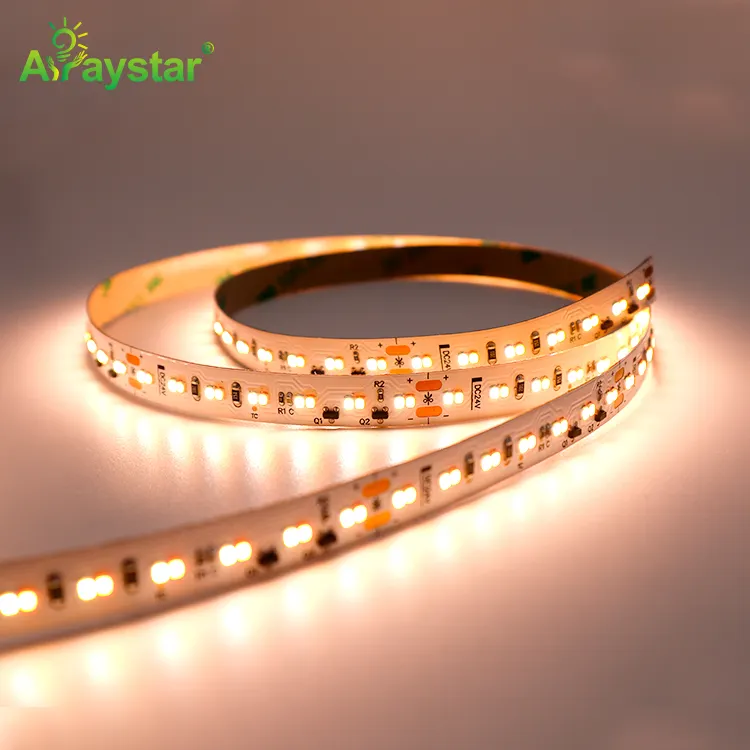 New Tunable flexfire2216 LED strip color adjustable 24V DC 224 LEDs/m IP20 LED strip dim to warm dual color white and warm white