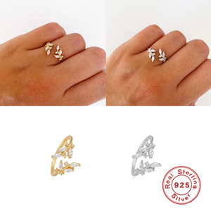 แหวนเงินแท้ S925 รูปดอกไม้ ดีไซน์หรูหรา ทันสมัย ปรับขนาดได้ - Product Image 2