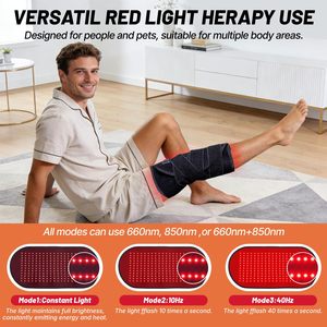 Tappetino per Terapia a Luce Rossa per il Corpo 100x60cm, 360 LED 660nm 850nm, Pad per Terapia a Luce Infrarossa per la Salute Generale del Corpo - Product Image 5