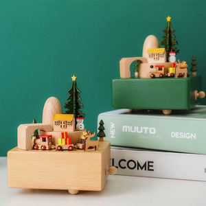 Caja <span class=keywords><strong>de</strong></span> música <span class=keywords><strong>de</strong></span> madera <span class=keywords><strong>para</strong></span> <span class=keywords><strong>Navidad</strong></span>, regalo <span class=keywords><strong>de</strong></span> <span class=keywords><strong>Navidad</strong></span> con tienda <span class=keywords><strong>de</strong></span> fuerza - Product Image 4