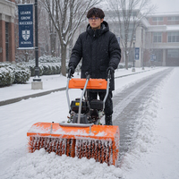 Machine de déneigement et de balayage autotractée Loncin 420cc 15HP EPA à essence 3-en-1 pour allées d'aéroport