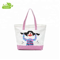Sac fourre-tout en toile de coton durable avec motif imprimé lettres, logo personnalisé, tissu recyclé, matériau PP - Sac publicitaire pour le shopping