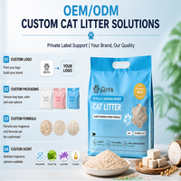 Litière pour chat en mélange de tofu et de manioc, agglomération rapide en 3 secondes, faible poussière, anti-adhérente, à base végétale, biodégradable, OEM ODM