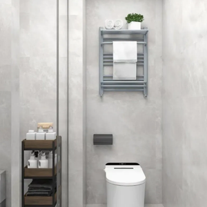 Radiateur de salle de bain électrique en acier 400*800 avec étagères, petit bac de rangement multi-niveaux - Product Image 3