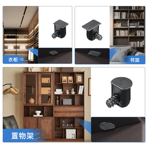 Zinc Alloy Shelf Support Three In One Single Layer Cabinet Connector For <b>Wardrobe</b> Bookshelf Storage Rack Easy Installation - Product Image 1