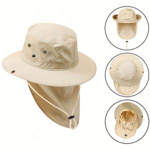 Quick Dry Nylon Neck Flap Sun Hat Wide Brim With Mask <b>Hiking</b> Fishing <b>Caps</b> Perfect for Outdoor Promotion Gift - Product Image 2