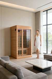 Sauna Infrarroja de Bajo EMF para 3 Personas, Modelo 2026, de Madera Sólida Okoume, para Uso en Villas - Product Image 5