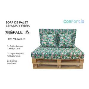 Coussin de palette en éponge 12 cm - 2 coussins de palette pour siège et oreiller - Product Image 2