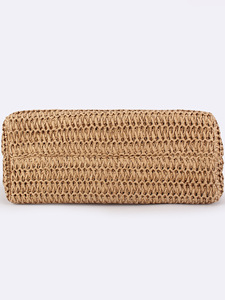 Nouveau Sac à Main en Laine pour Femme, Tendance Quotidienne, Décontracté, Vacances, Grande Capacité, Motif Tressé Simple et Frais, Fermeture Éclair à Franges, Tanjing - Product Image 4