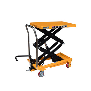 <strong>Small</strong> 0.9M Alloy Steel Scissor Lift Table Cart <strong>Trolley</strong> 300kg 500KG Electric Handling Lifter - Product Image 1
