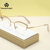 2025 Anti lumière bleue coloré Streaming lunettes en métal Design Original femmes lunettes optiques cadre en métal lunettes optiques cadre