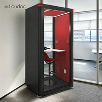 Cabine de réunion acoustique modulaire insonorisée pour bureau, personnalisable avec logo OEM, pour 1/2/4/6 personnes, certifiée CE, MOQ1