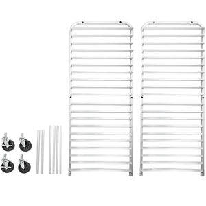 Stainless Steel 15 Level Patisserie Tray <b>Racking</b> Trolley Commercial Mobile Bakery Pan <b>Storage</b> Cart <b>for</b> Pastry Catering kitchen - Product Image 4
