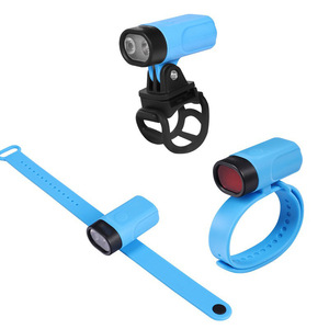 RTS Multi-Position Halterung Mountainbike Helm-Leuchten Handgelenk-Lampe <span class=keywords><strong>MTB</strong></span> LED Vorderlicht Fahrrad-Lenkerlicht - Product Image 1