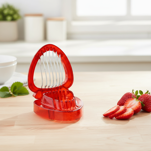Coupe-<span class=keywords><strong>Fraise</strong></span> Manuel en Acier Inoxydable - Outil de Découpe pour Desserts, Gâteaux, Pâtisseries et Décoration de Pain Fait Maison - Product Image 1