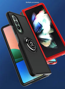 Fundas de teléfono móvil con soporte de anillo para <span class=keywords><strong>Samsung</strong></span> Galaxy Z Flip <span class=keywords><strong>Fold</strong></span> 6 <span class=keywords><strong>Fold</strong></span> 5 Z Flip <span class=keywords><strong>4</strong></span> Kickstand funda rígida de goma suave para teléfono - Product Image 2