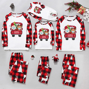 Pijama De Natal Personalizado Branco E Vermelho Xadrez Xmas Pijama De Natal Pjs Set Família Combinando Pijama De Natal Família - Product Image 4