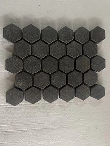 Dalles de pavés en granit noir absolu Smarter Stone à <span class=keywords><strong>prix</strong></span> réduit, carreaux naturels flammés hexagonaux pour pavage extérieur de villas, durables - Product Image 3