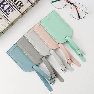 ป้ายติดกระเป๋าเดินทางหนัง PU สีสันสดใส ดีไซน์สร้างสรรค์  แบบใหม่  ใช้งานได้หลากหลาย  สำหรับติดบัตรขึ้นเครื่องบิน  ป้ายติดกระเป๋าเดินทาง  พร้อมช่องใส่ตัวอักษร - Product Image 5