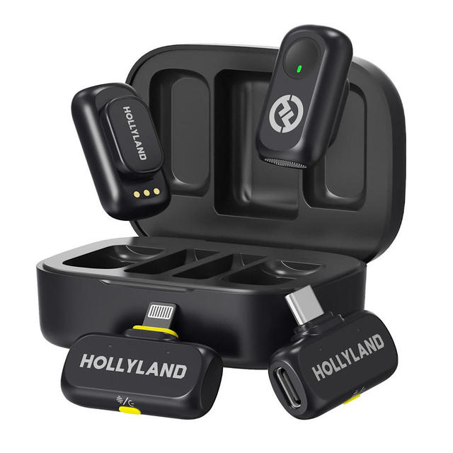 Hollyland LARK A1 Cardioid Wireless Microphone for iPhone Android YouTube TikTok Vlogging Podcasting Noise Cancellation Feature