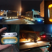 Nuevas Luces Laterales LED de Advertencia de Emergencia de Alta Calidad, 12V-24V, Impermeables, ABS+LED, Blanco/Amarillo, Doble Color, para Camiones, Modificación/Actualización