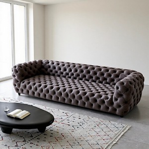 Canapé en tissu de style minimaliste italien <span class=keywords><strong>Baxter</strong></span> - Tissu technique mat avec poignées escamotables pour villas, grands appartements et hôtels - Product Image 1