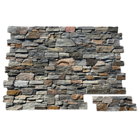 Vente flash Pierre de parement en quartz bleu  Panneau de revêtement mural Pierre artificielle 3D pour la décoration murale