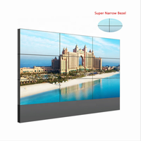 Écran LCD de 55 pouces à petit cadre pour intérieur, Android, pour salle de réunion, contrôleur de mur vidéo, grand écran publicitaire 2x2 3x4 1x4 3x3
