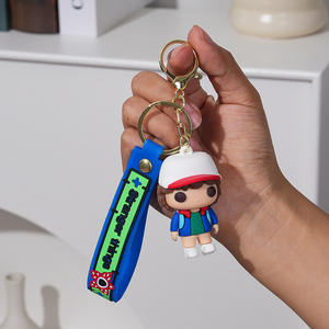 Llavero de PVC de la Serie <span class=keywords><strong>Stranger</strong></span> <span class=keywords><strong>Things</strong></span>, Nuevo Lanzamiento al por Mayor, Precio Accesible, Regalo Sorpresa para Niños y Adultos, Decoración para Bolsos - Product Image 4