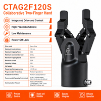 Pince collaborative CTAG2F120S à course de 120 mm pour le chargement, le déchargement et la manutention des matériaux sur machine CNC