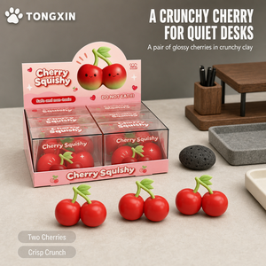 Juego <span class=keywords><strong>de</strong></span> Regalo <span class=keywords><strong>de</strong></span> Juguetes Squishy TONGXIN: Nuevos Squishies <span class=keywords><strong>de</strong></span> Cereza Crujiente Rojos para Aliviar el Estrés, Juguetes Sensoriales para Escritorio, Venta al por Mayor OEM - Product Image 2